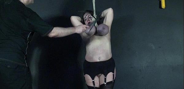  Andreas tit hanging and extreme mature breast of hung and whipped slave